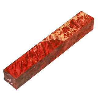 Stabilized Box Elder Burl Pen Blanks - Red