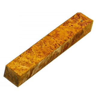 Stabilized Box Elder Burl Pen Blanks - Yellow