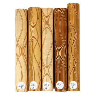 Three Veneer Serpentine Pen Blanks - Mixed Woods #270-274A