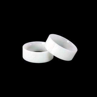 White Ceramic Comfort Ring Cores - 8mm