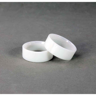White Ceramic Comfort Ring Cores - 8mm