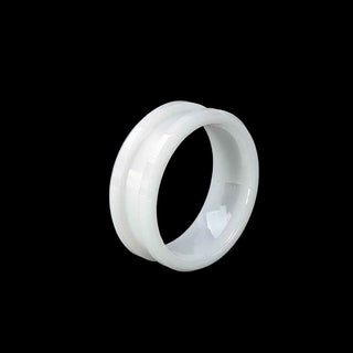 White Ceramic Inlay Comfort Ring Cores