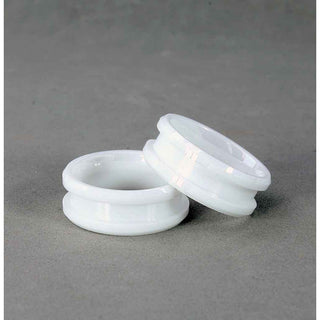 White Ceramic Inlay Comfort Ring Cores
