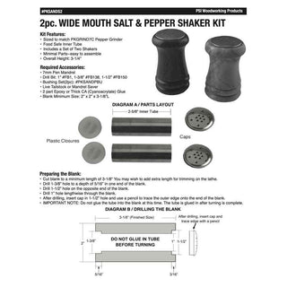 Wide Mouth Salt & Shaker Kit Set