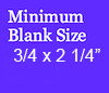 Pen Blank Size 3/4x2.25
