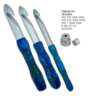 Jumbo Inline Crochet Hook Kits Starter Set - 3 Hooks Starter. What it includes