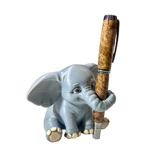 3D Printed Elephant Pen Stand. Holding a Pen