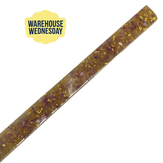 Long Pen Blank with Purple & Gold Flecks