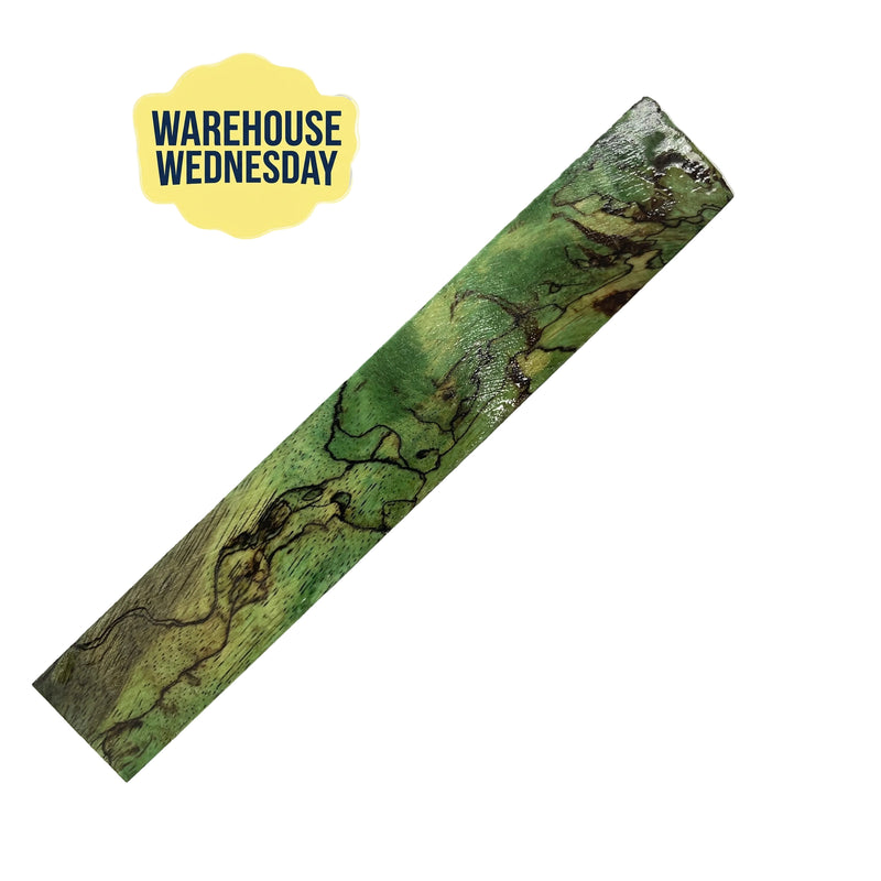 Green Dyed Spalted Tamarind Pen Blanks