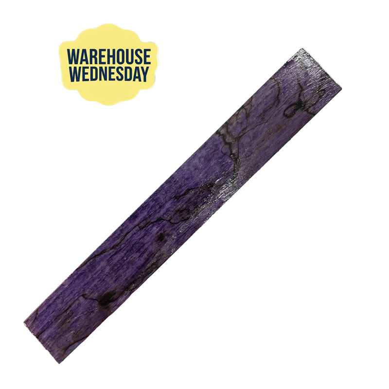 Purple Dyed & Stabilized Spalted Tamarind Pen Blanks