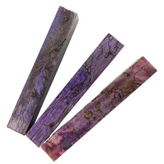 Green Dyed & Stabilized Spalted Tamarind Pen Blanks. Group