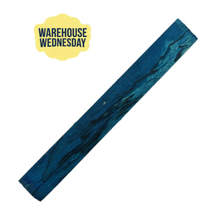 Blue Dyed &amp; Stabilized Spalted Tamarind Pen Blanks