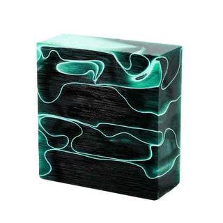 Acrylic Ring Blank - Emerald Swirl