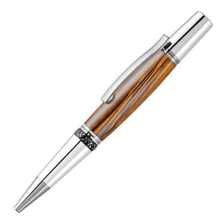Aero Twist Ballpoint Pen Kit featuring sleek two-tone plating and compact single-tube design, ideal for easy turning and assembly.