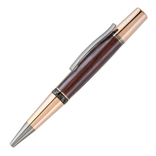 Aero Ballpoint Pen Kits. Rose Gold & Black Ti