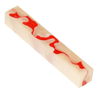 Aquabright Pen Blank - Red & White Swirl