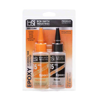 Bob Smith Industries BSI MID-CURE 15 Minute Epoxy 4.5 oz resin and hardener adhesive set.