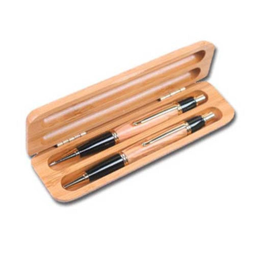 Two Pen Box Bamboo Double Pen Gift Box | ExoticBlanks