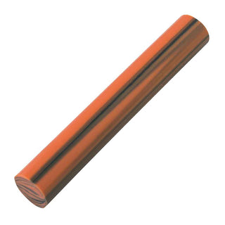 Bengal Stripe Poly Resin Pen Blank with bold orange and black tiger stripe pattern in a pre-rounded 5-inch rod.