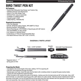 Bird Ballpoint Pen Kits