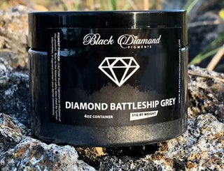 Black Diamond Pigments Jar. Diamond Battleship Grey