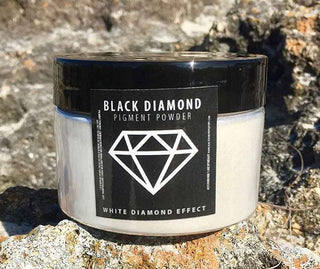 Black Diamond Pigments Jar. White Diamond Efect