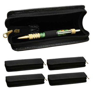 Black Leather Pen Pouches - (5 Pack)