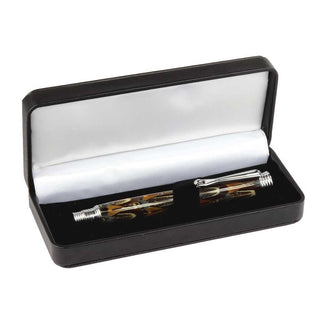Black Leatherette Pen Box - Large