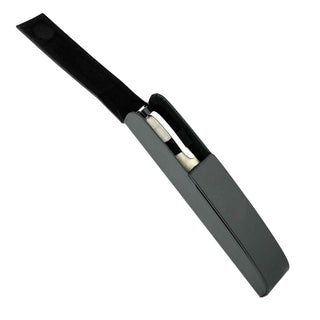 Black Leatherette Single Pen Case with Magnetic Closure