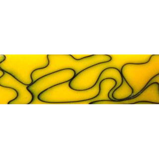 Black Ribbons on Yellow Acrylic Pen Blank AA-28