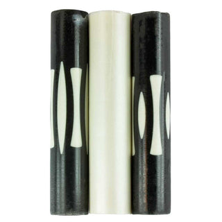 Black & White Graphite Stripe Rotacrylic pen blank - 3 Piece Set
