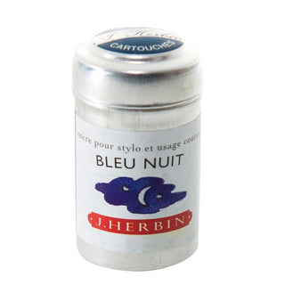 Bleu Nuit J. Herbin Cartridges - Tin of 6