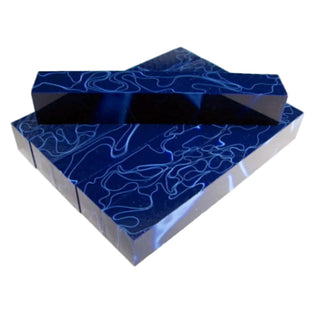 Blue Ribbon on Blue Acrylic Pen Blank AA-30