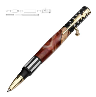 Bolt Action Pen Kits - Patriotic Ceramic