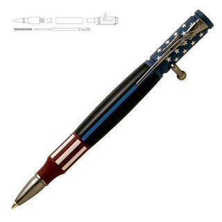 Bolt Action Pen Kits - Patriotic Ceramic