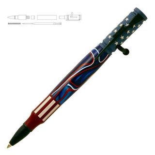 Bolt Action Pen Kits - Patriotic Ceramic