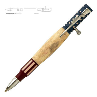 Bolt Action Pen Kits - Patriotic Ceramic