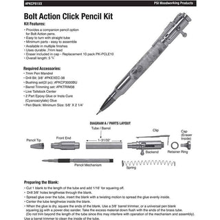 Bolt Action Pencil Kits