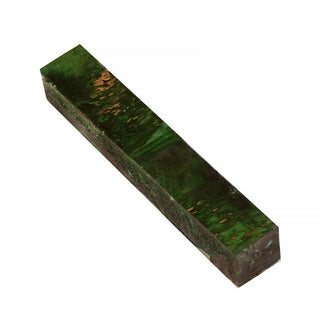Box Elder Burl Pen Blanks - Dyed & Stabilized Green