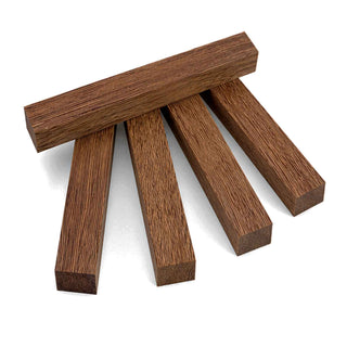 Brownheart pen blanks with rich brown color and distinctive grain patterns for custom pen turning, bottle stoppers, and premium woodworking projects. Group 2