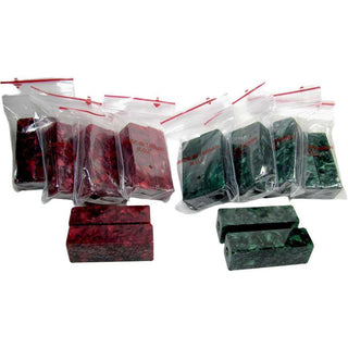 Christmas Pack Cigar Pen Blanks - Drilled & Tubed 8 Pack - Red