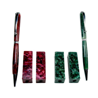 Christmas Pack Slimline AA Blanks - Drilled & Tubed 10 Pack - Red