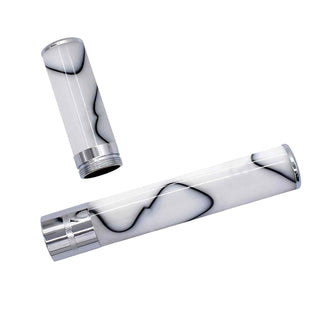 Cigar humidor turning kit woodworking project. Chrome Open view