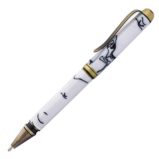 Woodturning cigarillo ballpoint pen kit. Antique Brass