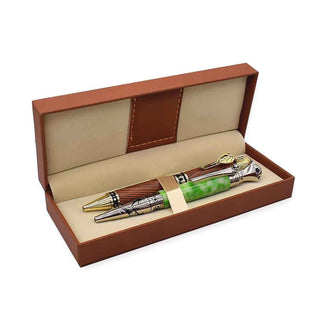 Classic Brown Leather Pen Box