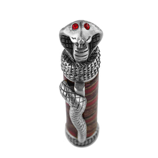 Cobra Rollerball Pen Kit Cap. In Antique Pewter. Close Up