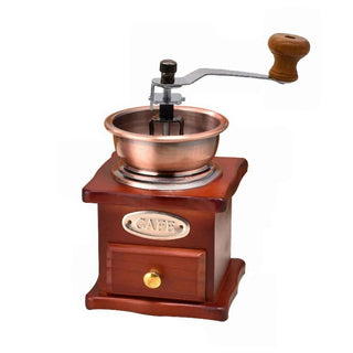 Bowl style coffee grinder kit mechanism in antique copper finish