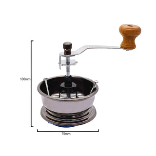 Bowl style coffee grinder kit mechanism in gun metal finish. Size