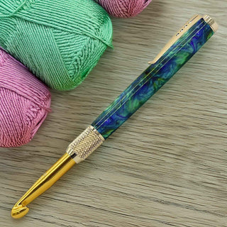Crochet Multi Hook Kit in Gold. Lifestyle