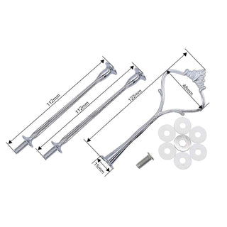 Tiered Cake Stand Project Kit hardware for creating custom three-tier serving stands from wood, resin, acrylic, or specialty materials. Crown Parts